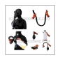 Preview: Deluxe SIMIAN gasmask-zipperhood-system ULTIMATE-A with tube-set, sniffdildo, inhaler-set and rebreathing-bag-set
